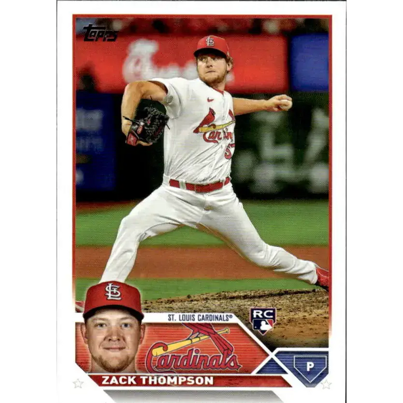 2023 Topps #34 Zack Thompson NM-MT RC Rookie St. Louis Cardinals Baseball Card - Baseball Card Single