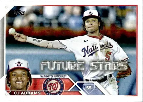 2023 Topps CJ Abrams baseball card with original gloss NM-MT Nationals simply sandoval