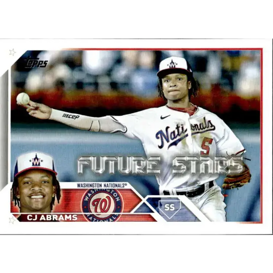 2023 Topps #35 CJ Abrams NM-MT Washington Nationals Baseball Card - Baseball Card Single