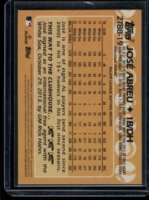 2023 Topps 35th Anniversary José Abreu #88-198 Baseball - Baseball Card Single