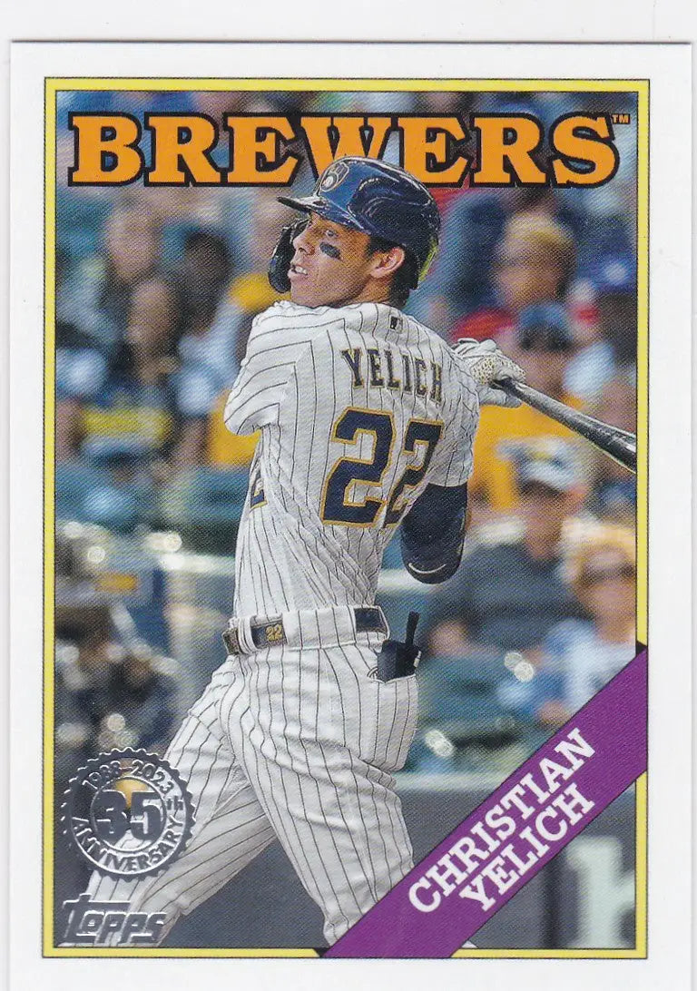 2023 Topps 35th Anniversary #T88-15 Christian Yelich Brewers - Baseball Card Single