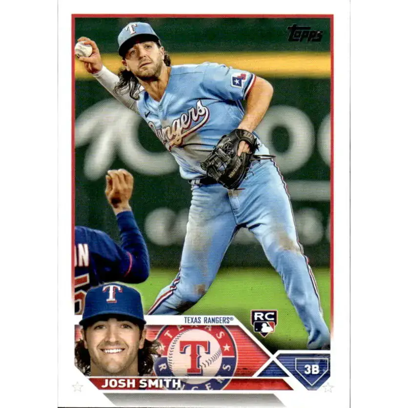 2023 Topps #37 Josh Smith NM-MT RC Rookie Texas Rangers Baseball Card - Baseball Card Single