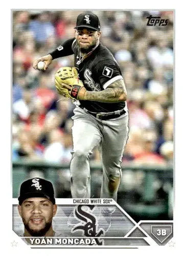 Yoan Moncada baseball card with original gloss from 2023 Topps #370 NM-MT White Sox