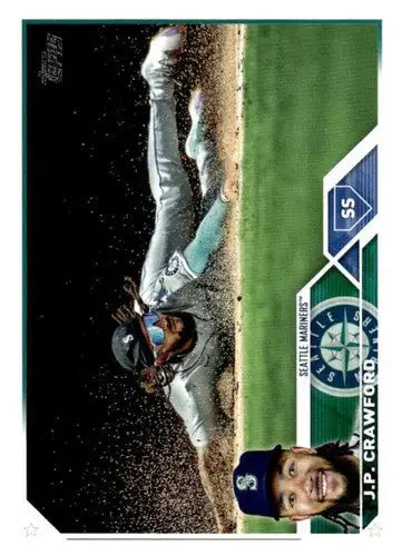 2023 Topps J.P. Crawford baseball card NM-MT Mariners with original gloss