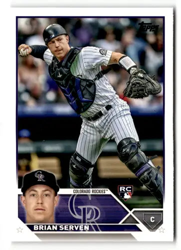 2023 Topps #41 Brian Serven EX/NM RC Rookie Rockies ID:50062 - Baseball Card Single