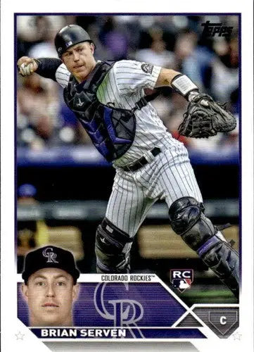 2023 Topps #41 Brian Serven NM-MT RC Rookie Rockies ID:50002 - Baseball Card Single