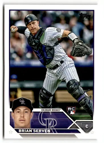 2023 Topps Brian Serven original gloss mint rc rookie baseball card Rockies ID 50074
