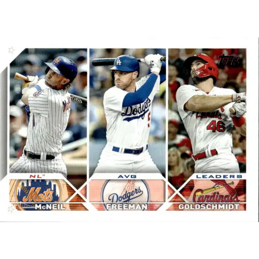 2023 Topps #43 Paul Goldschmidt/Freddie Freeman/Jeff McNeil NM-MT Baseball Card - Baseball Card Single