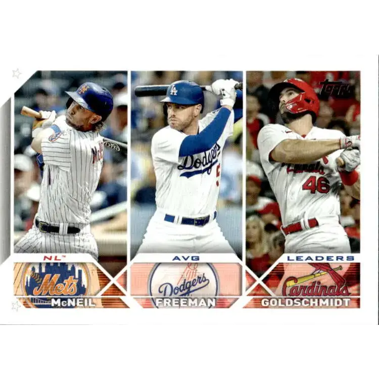 2023 Topps #43 Paul Goldschmidt/Freddie Freeman/Jeff McNeil NM-MT Baseball Card - Baseball Card Single