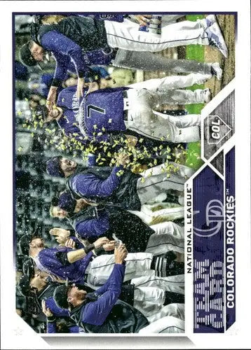 Original gloss Colorado Rockies baseball card featuring Simply Sandoval from 2023 Topps