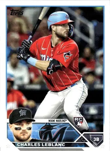 2023 Topps Charles Leblanc baseball card with original gloss and NM-MT condition