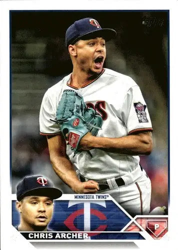 Original gloss Chris Archer baseball card 2023 Topps NM-MT Twins ID 57170