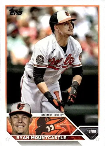 Original gloss Ryan Mountcastle baseball card from 2023 Topps #47 NM-MT Orioles