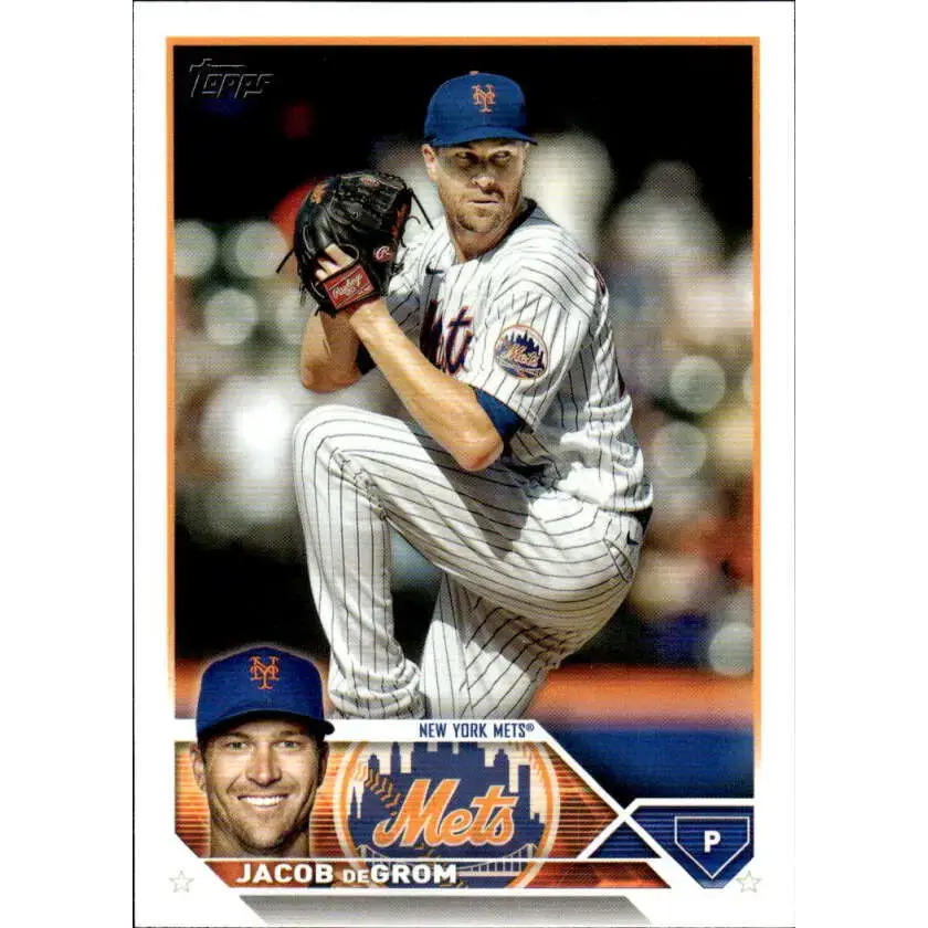 2023 Topps #48 Jacob deGrom NM-MT New York Mets Baseball Card - Baseball Card Single