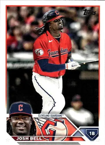 Original gloss baseball card of Josh Bell NM-MT from 2023 Topps Guardians collection