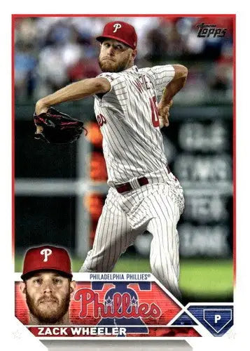 Original gloss Zack Wheeler baseball card 2023 Topps #511 Zack Wheeler NM-MT Phillies