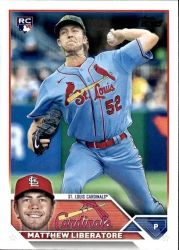 2023 Topps Matthew Liberatore baseball card with original gloss featuring Mattoh Liberatore