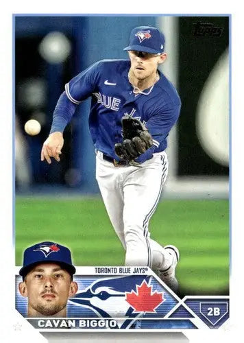 Original gloss Cavan Biggio baseball card 2023 Topps #526 NM-MT Blue Jays