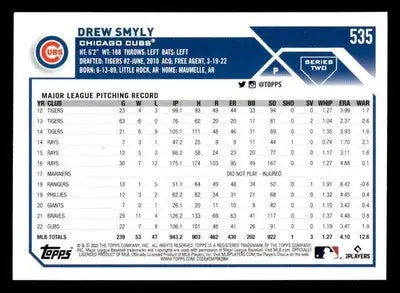 2023 Topps #535 Drew Smyly - Baseball Card Single