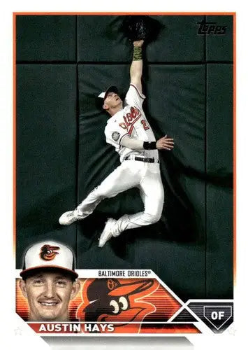 Austin Hays baseball card with original gloss from 2023 Topps NM-MT Orioles set