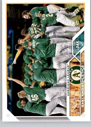 Original gloss Oakland Athletics baseball card from 2023 Topps #577 Oakland Athletics NM-MT