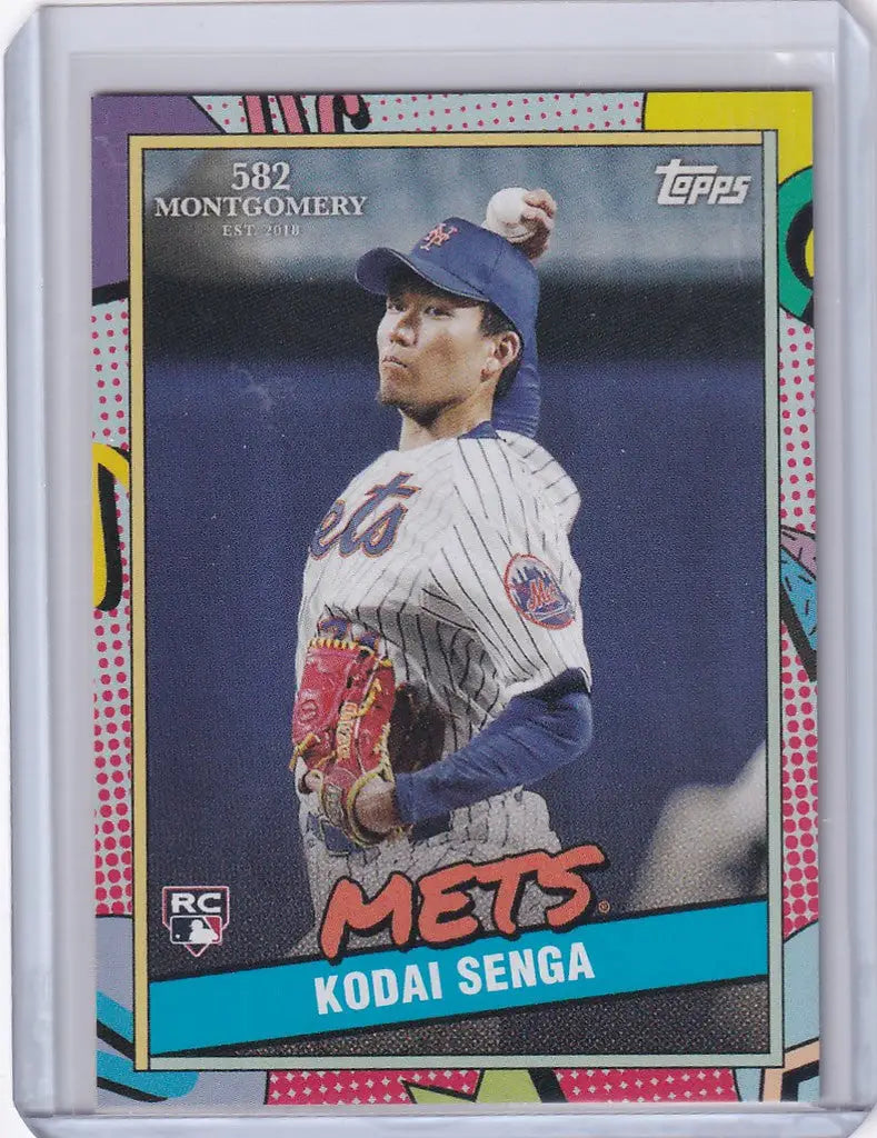 Kodai Senga New York Mets pitcher baseball card from 2023 Topps Montgomery Set
