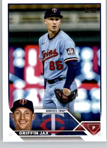 2023 Topps Griffin Jax baseball card with original gloss, NM-MT Twins ID 57155