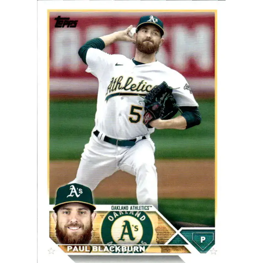 2023 Topps #6 Paul Blackburn NM-MT Oakland Athletics Baseball Card - Baseball Card Single