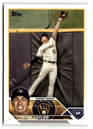Original gloss Tyrone Taylor baseball card from 2023 Topps #61 Simply Sandoval collection