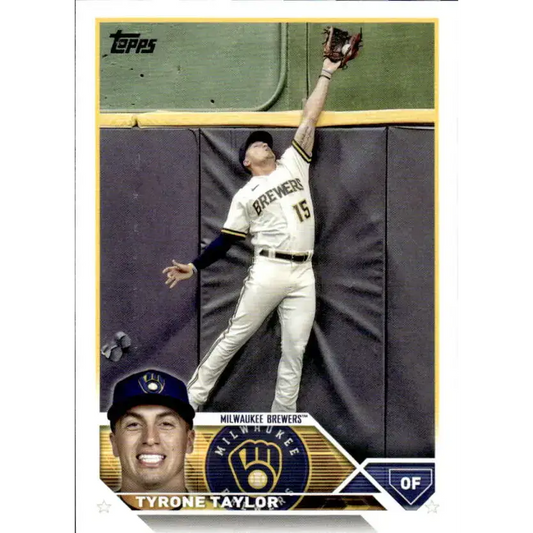 2023 Topps #61 Tyrone Taylor NM-MT Milwaukee Brewers Baseball Card - Baseball Card Single