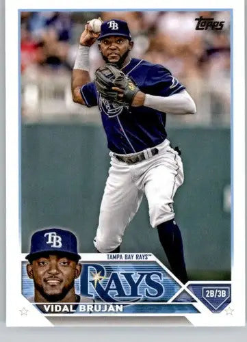 Original gloss Vidal Brujan baseball card 2023 Topps NM-MT Rays ID 55446