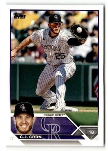 2023 Topps C.J. Cron baseball card with original gloss, enhancing collectible value