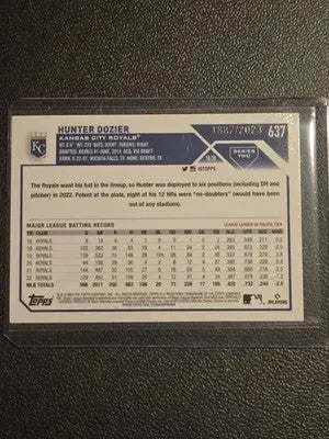 2023 Topps #637 Hunter Dozier Gold #/2023 - Baseball Card Single