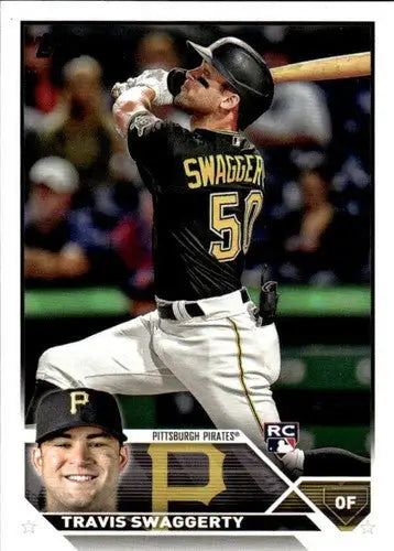 2023 Topps Travis Swaggerty NM-MT rookie baseball card with original gloss