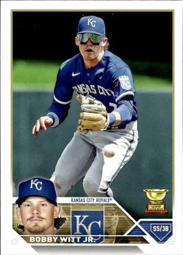 2023 Topps Bobby Witt Jr. baseball card with original gloss Royals ID 76177