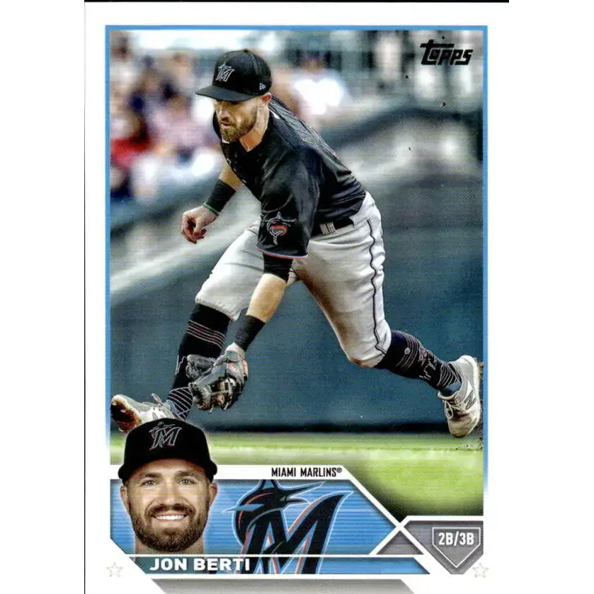 2023 Topps #72 Jon Berti NM-MT Miami Marlins Baseball Card - Baseball Card Single