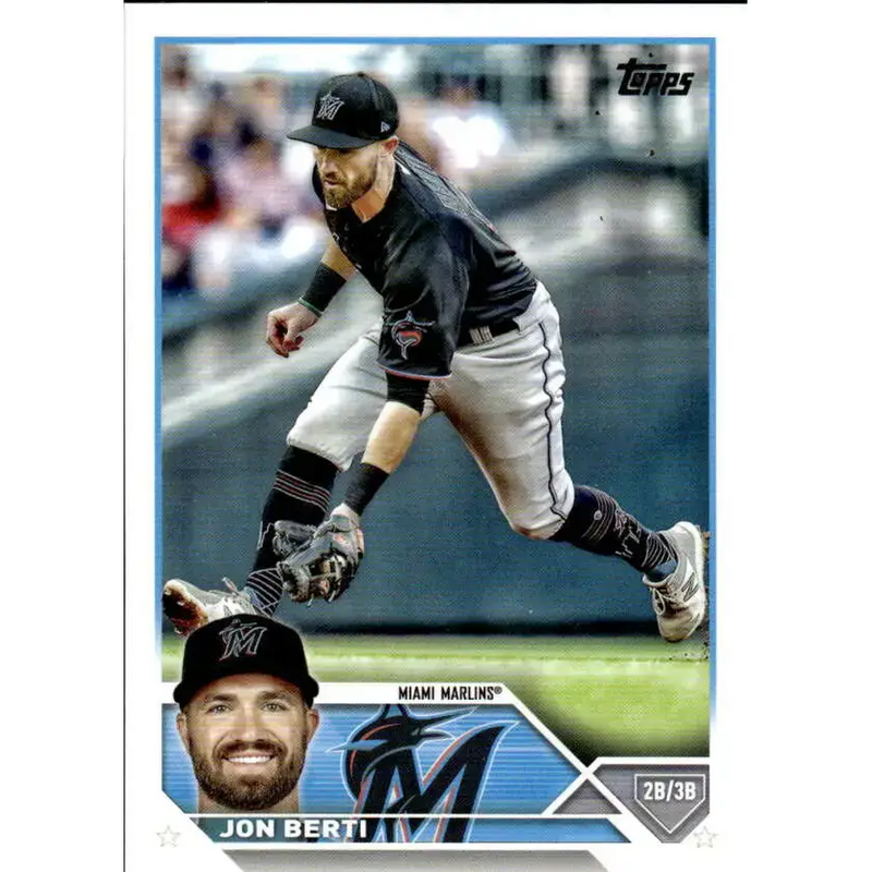 2023 Topps #72 Jon Berti NM-MT Miami Marlins Baseball Card - Baseball Card Single