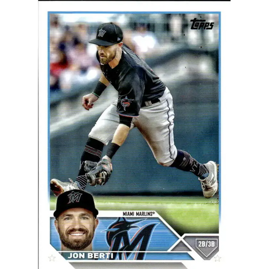 2023 Topps #72 Jon Berti NM-MT Miami Marlins Baseball Card - Baseball Card Single
