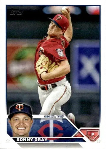 Sonny Gray baseball card with original gloss, 2023 Topps NM-MT Twins ID:56759