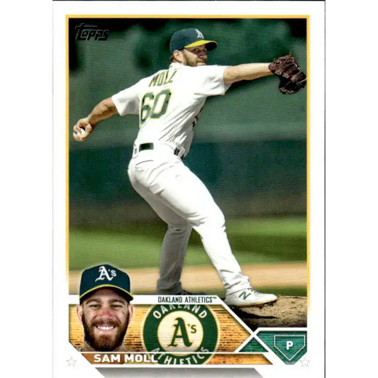 2023 Topps #8 Sam Moll NM-MT Oakland Athletics Baseball Card - Baseball Card Single