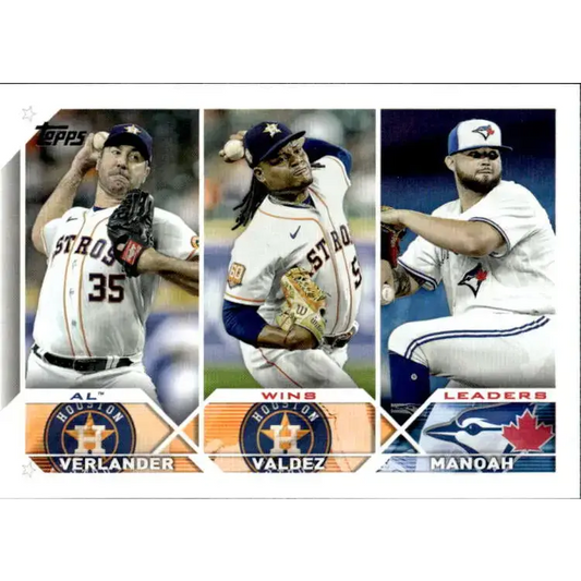 2023 Topps #82 Framber Valdez/Justin Verlander/Alek Manoah NM-MT Baseball Card - Baseball Card Single