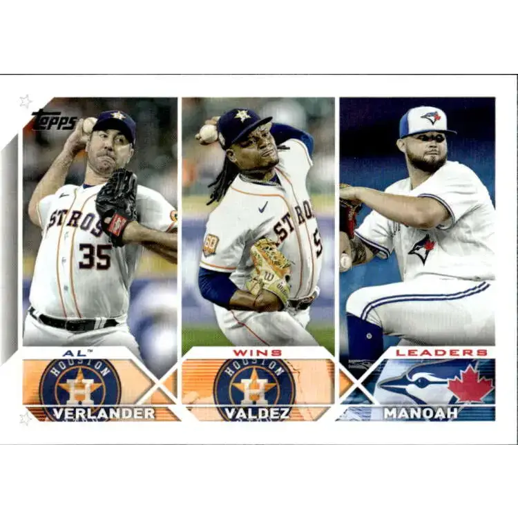 2023 Topps #82 Framber Valdez/Justin Verlander/Alek Manoah NM-MT Baseball Card - Baseball Card Single