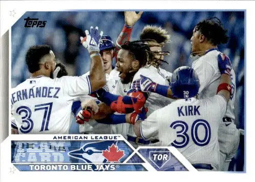 Original gloss Toronto Blue Jays baseball card from 2023 Topps series