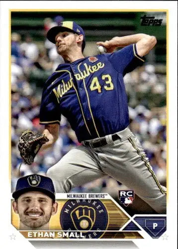 Ethan Small baseball card 2023 Topps #87 original gloss NM-MT Rookie Brewers