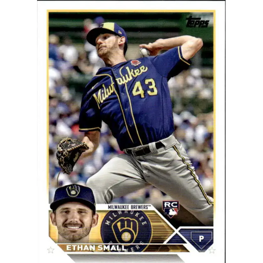 2023 Topps #87 Ethan Small NM-MT RC Rookie Milwaukee Brewers Baseball Card - Baseball Card Single