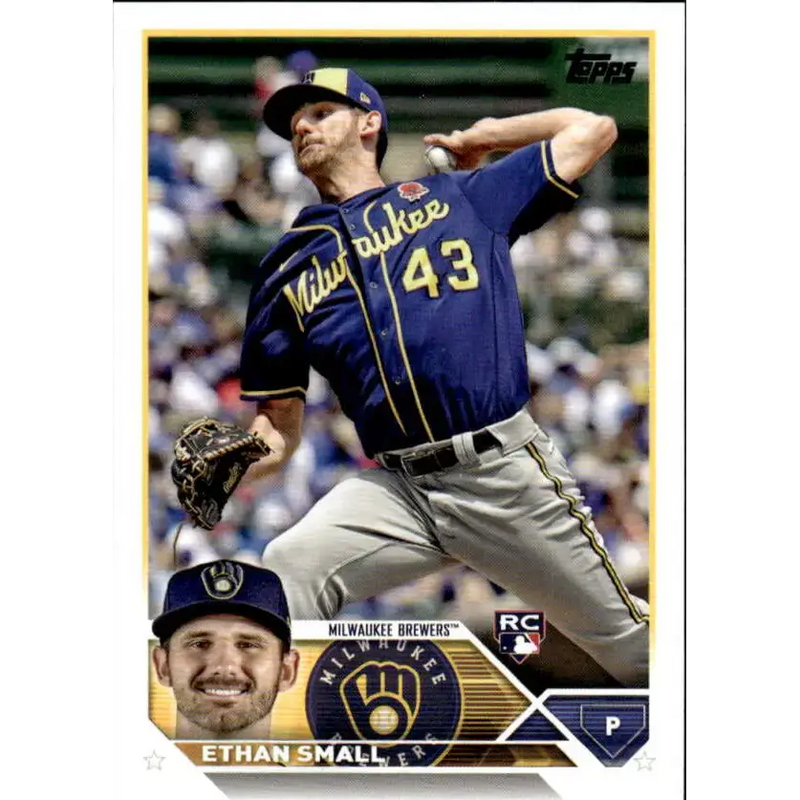 2023 Topps #87 Ethan Small NM-MT RC Rookie Milwaukee Brewers Baseball Card - Baseball Card Single