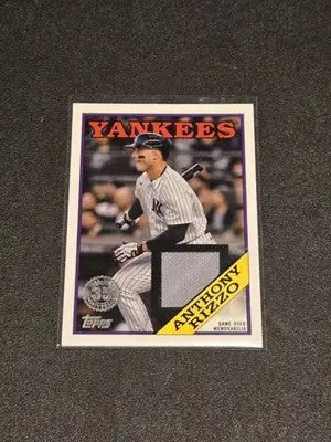 2023 Topps #88R-ARZ Anthony Rizzo 1988 Topps Baseball 35th Anniversary Relics - Baseball Card Single