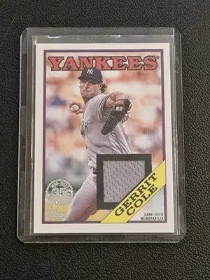 2023 Topps #88R-GC Gerrit Cole 1988 Topps Baseball 35th Anniversary Relics - Baseball Card Single