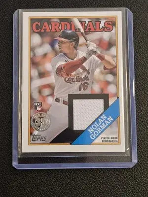 2023 Topps #88R-NG Nolan Gorman 1988 Topps Baseball 35th Anniversary Relics - Baseball Card Single