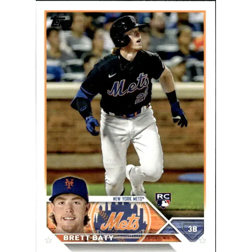 2023 Topps #89 Brett Baty NM-MT RC Rookie New York Mets Baseball Card - Baseball Card Single